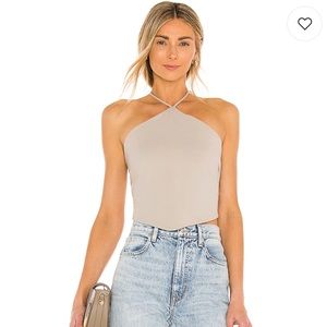 Lovers and Friends Terry Tie Top in Warm Grey
